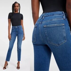 Good American straight leg crop jean